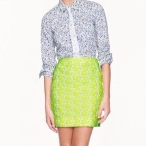 J.Crew Neon Floral Postage Mini Skirt